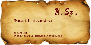 Mussil Szandra névjegykártya